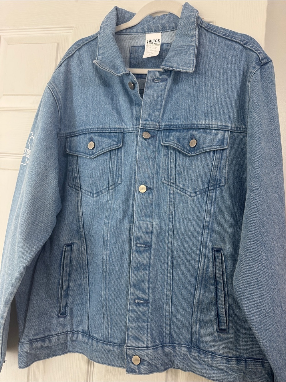 Men's Light Wash Denim Shirt Jacket by